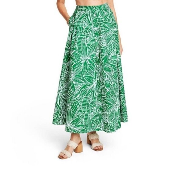 Tabitha Brown X Target Linear Floral Print Maxi Skirt - Picture 4 of 4